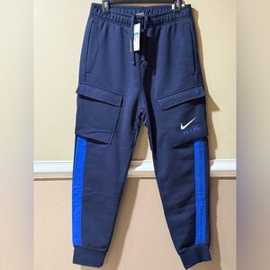 Nike Sportswear Air Fleece Men's Medium Cargo Pants Midnight Navy Blue - Medium
